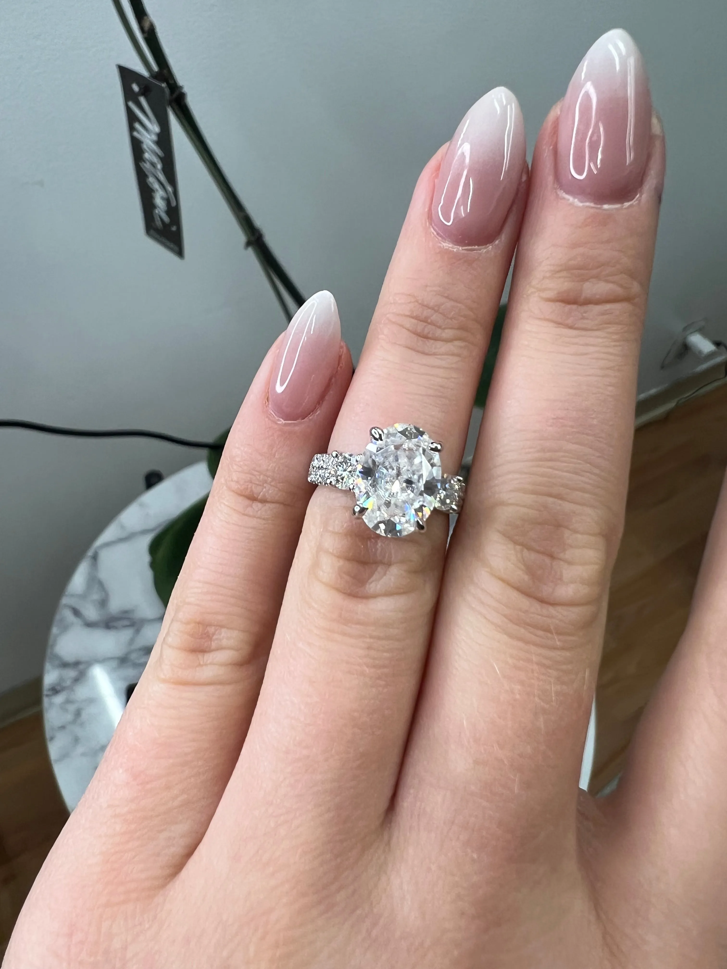 Farra - Double Row Accented Round & Oval Engagement Ring