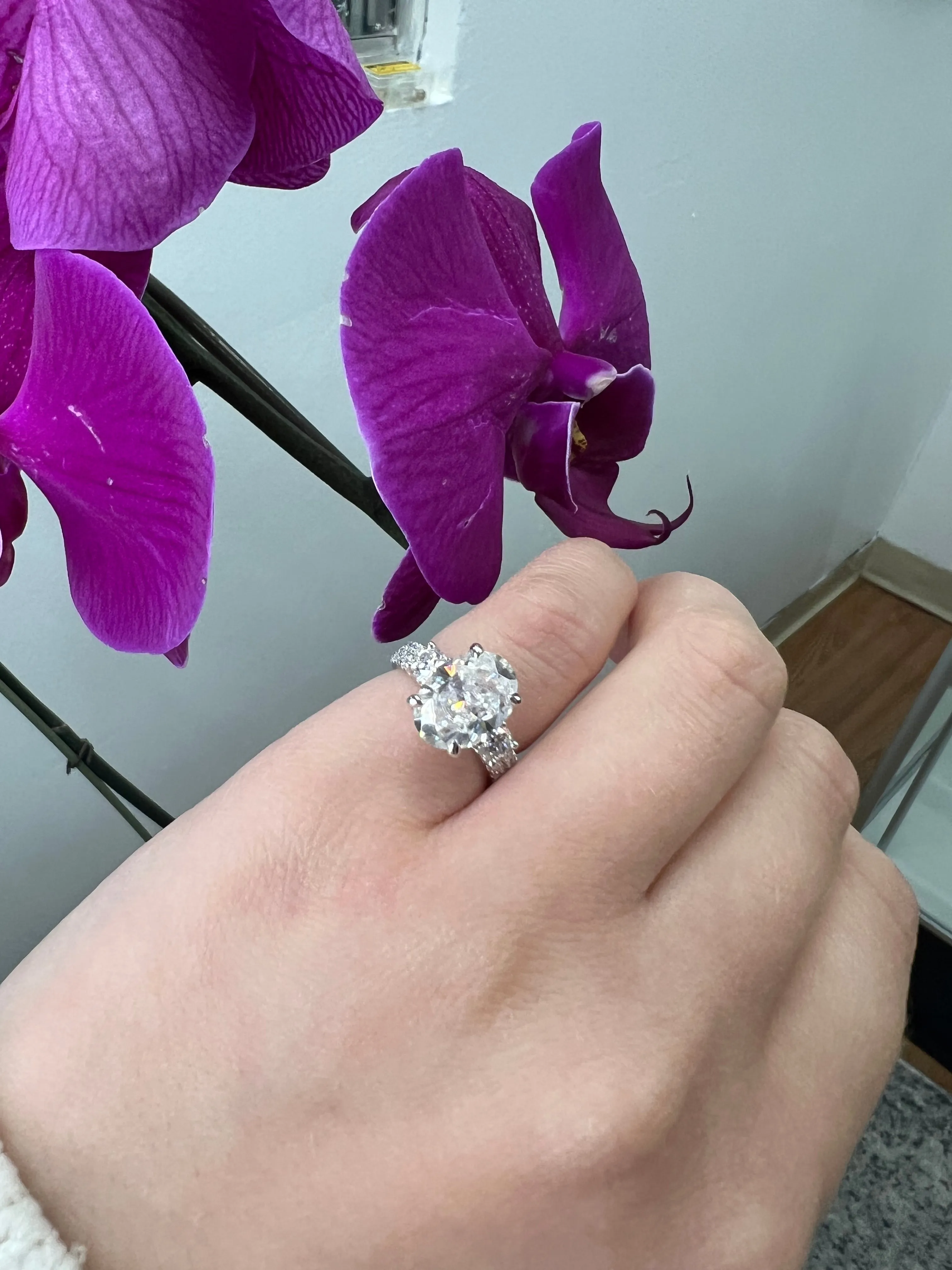 Farra - Double Row Accented Round & Oval Engagement Ring