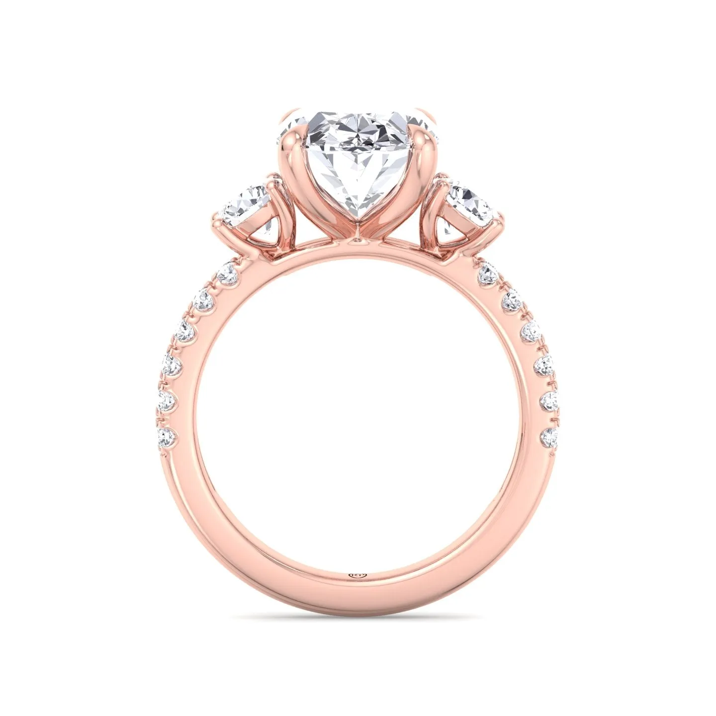 Farra - Double Row Accented Round & Oval Engagement Ring