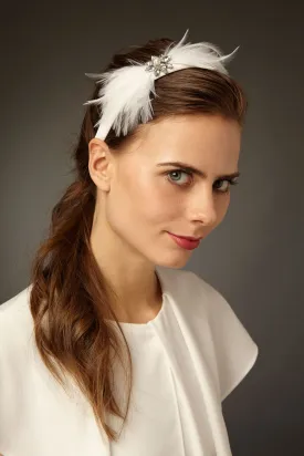 Federica: Deco Crystal and Feather Headband