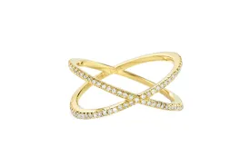 Fine Shorty ring yellow gold and diamonds