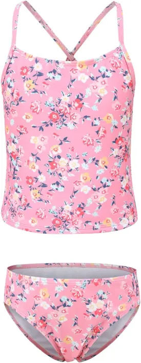 Girls Two Piece Tankini Swimsuit Hawaiian Ruffle Swimwear Bathing Suit Set