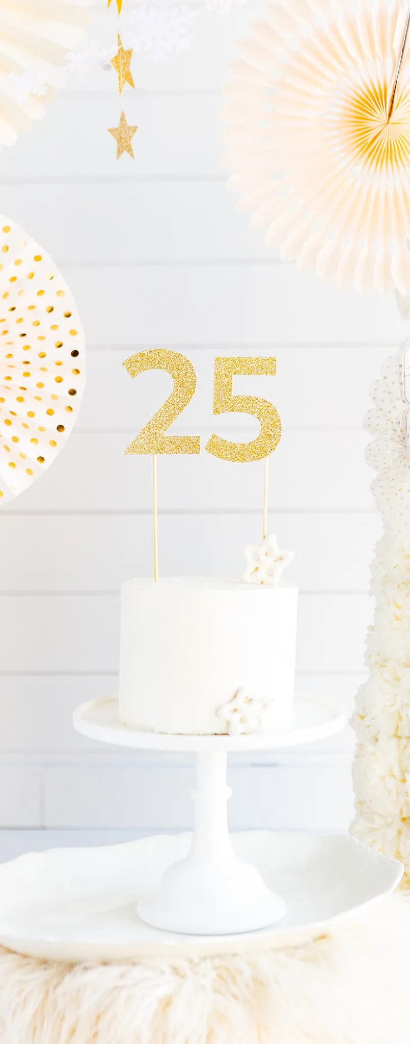 Gold Glitter Number 3