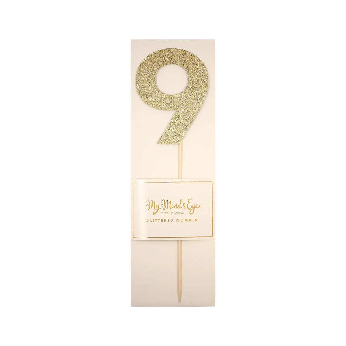 Gold Glitter Number 7