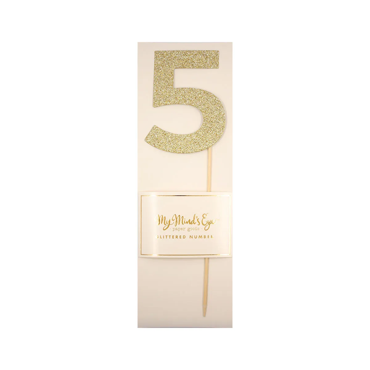 Gold Glitter Number 7