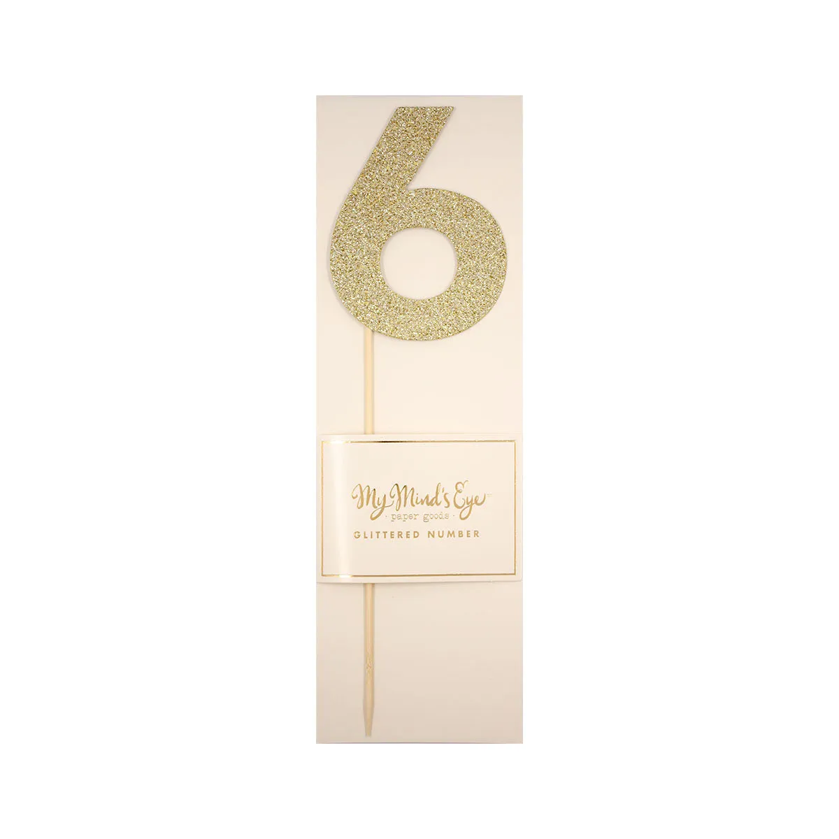 Gold Glitter Number 7