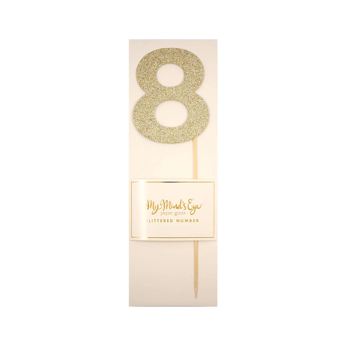 Gold Glitter Number 7