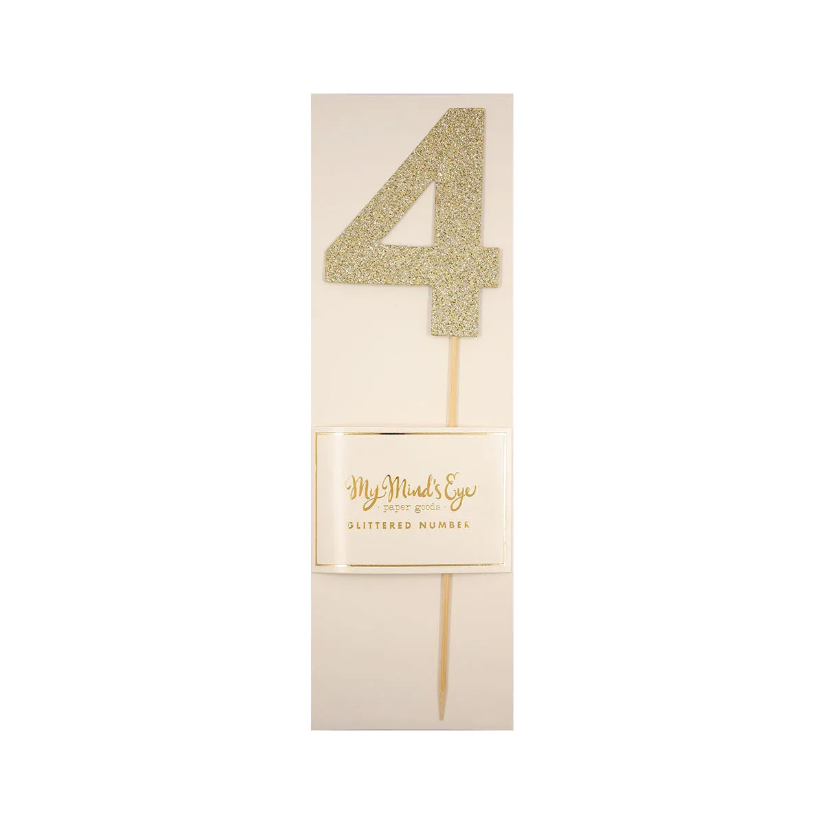 Gold Glitter Number 7