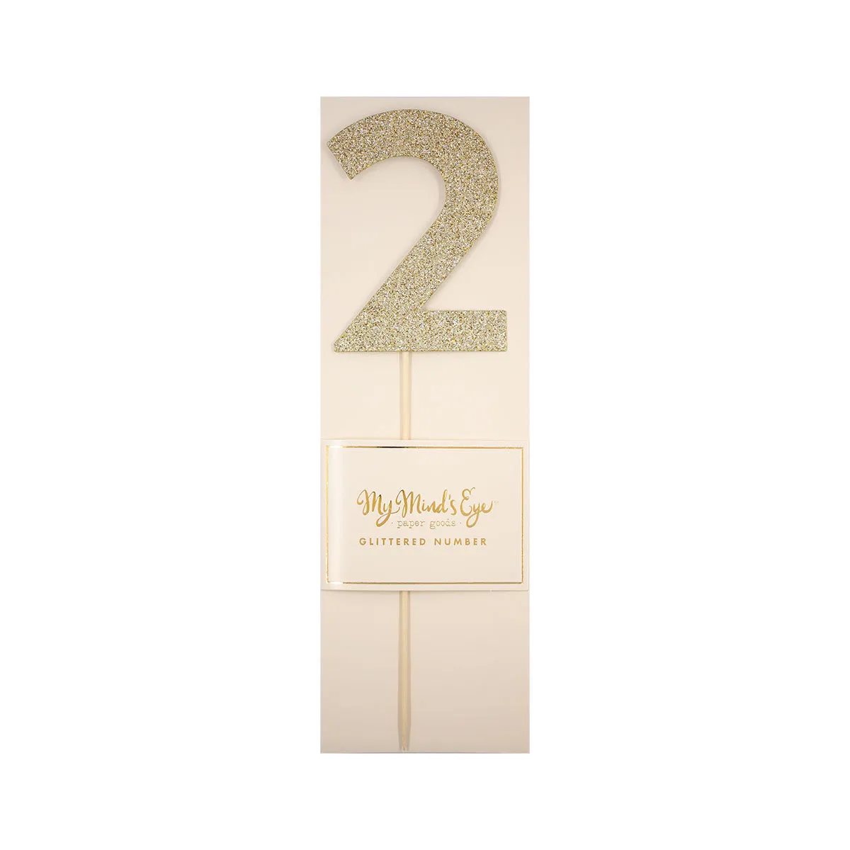 Gold Glitter Number 7