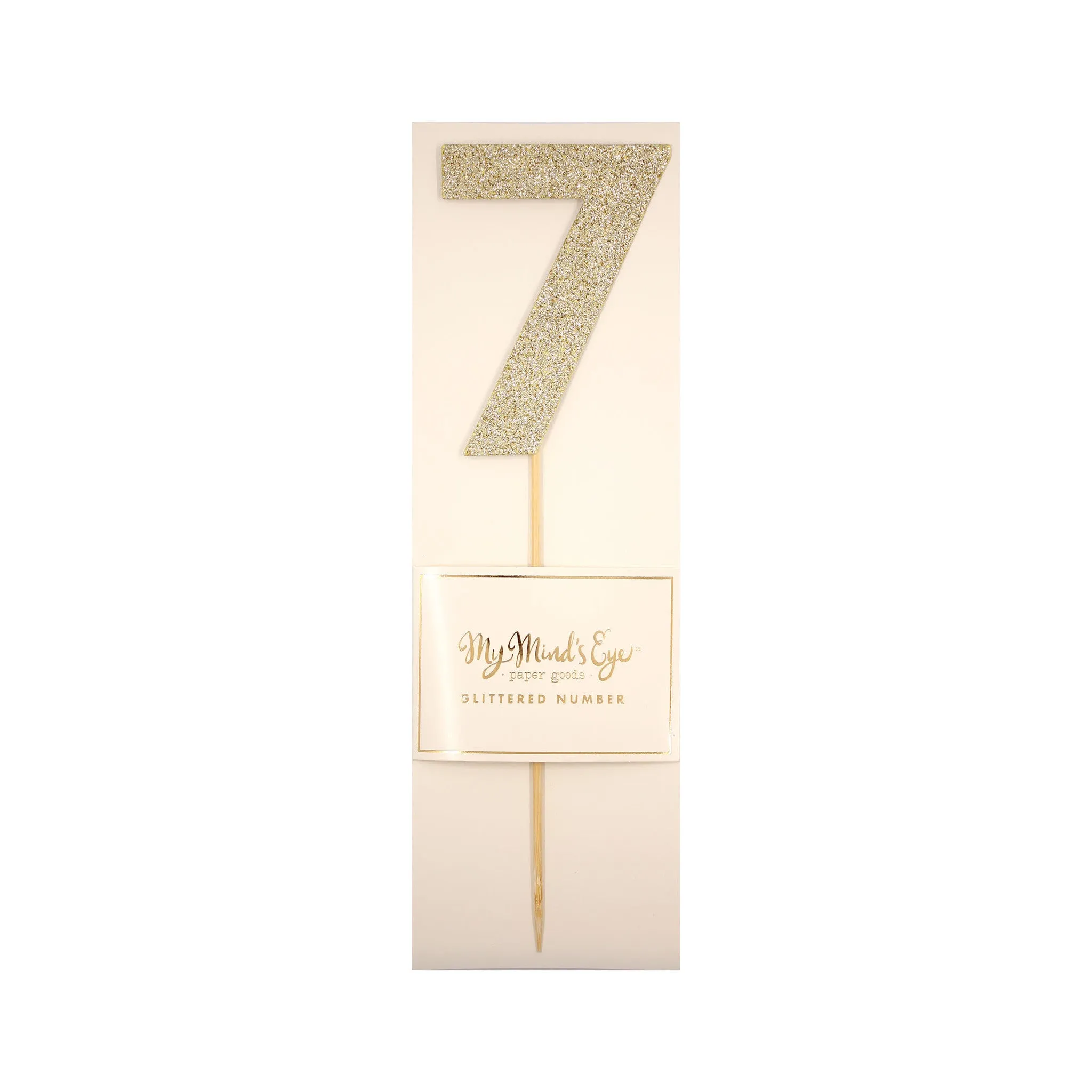 Gold Glitter Number 7