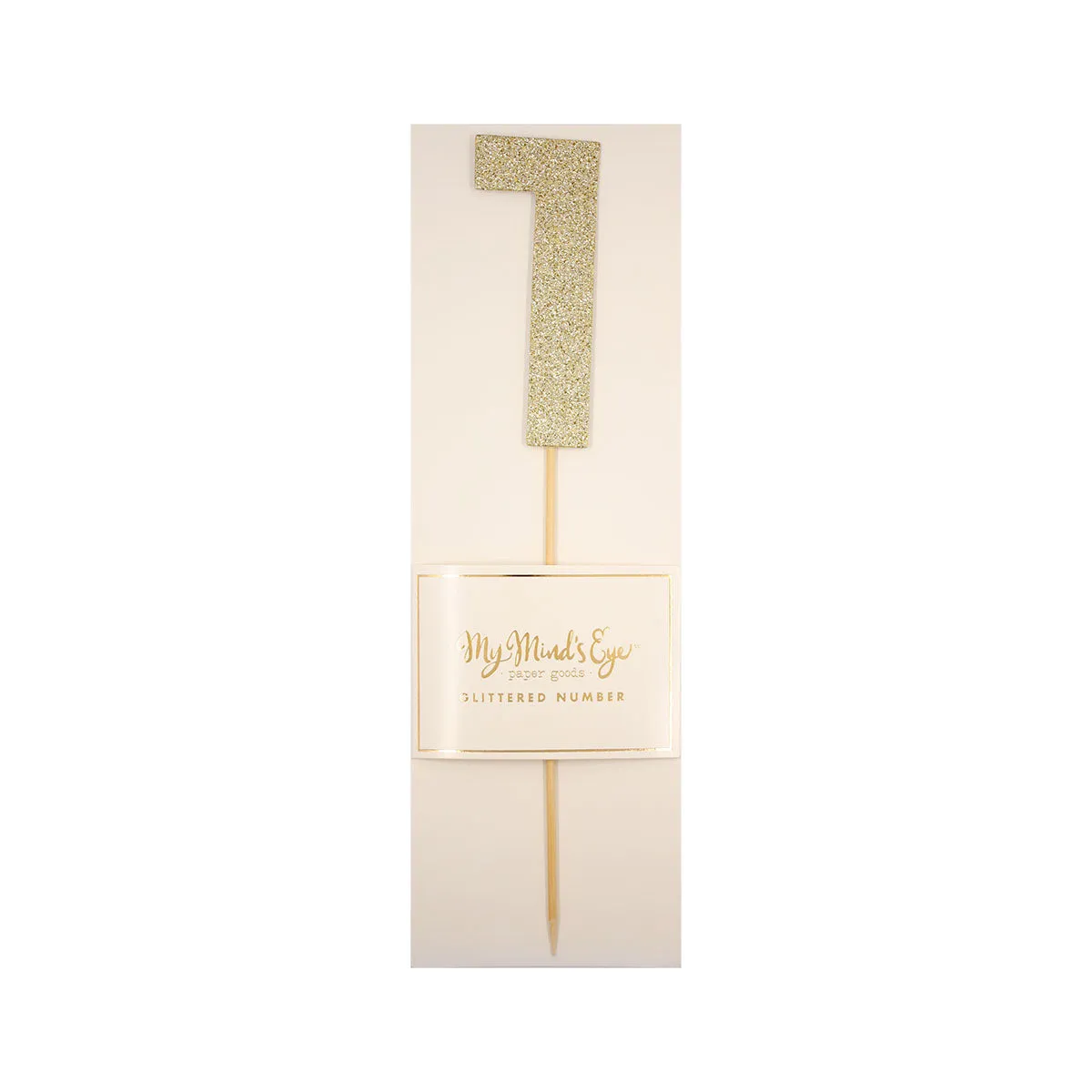 Gold Glitter Number 7