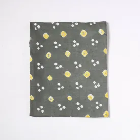 Grey - Kutch Bandhani Tie-Dye Satin Cotton Precut Fabric (0.7 meter) 35