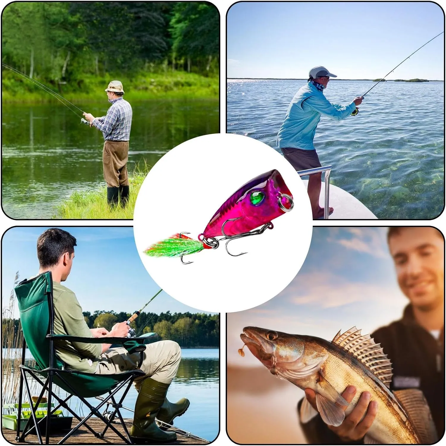 Hard Fishing Lures,Low Fishing Lure | Hard Lures Swimbait - Hard Bass Fishing Lures, Realistic Bass Lures, Multifunctional Swimbait with Feather