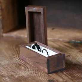 His and Her Magnetic Wooden Ring Box - Personalize