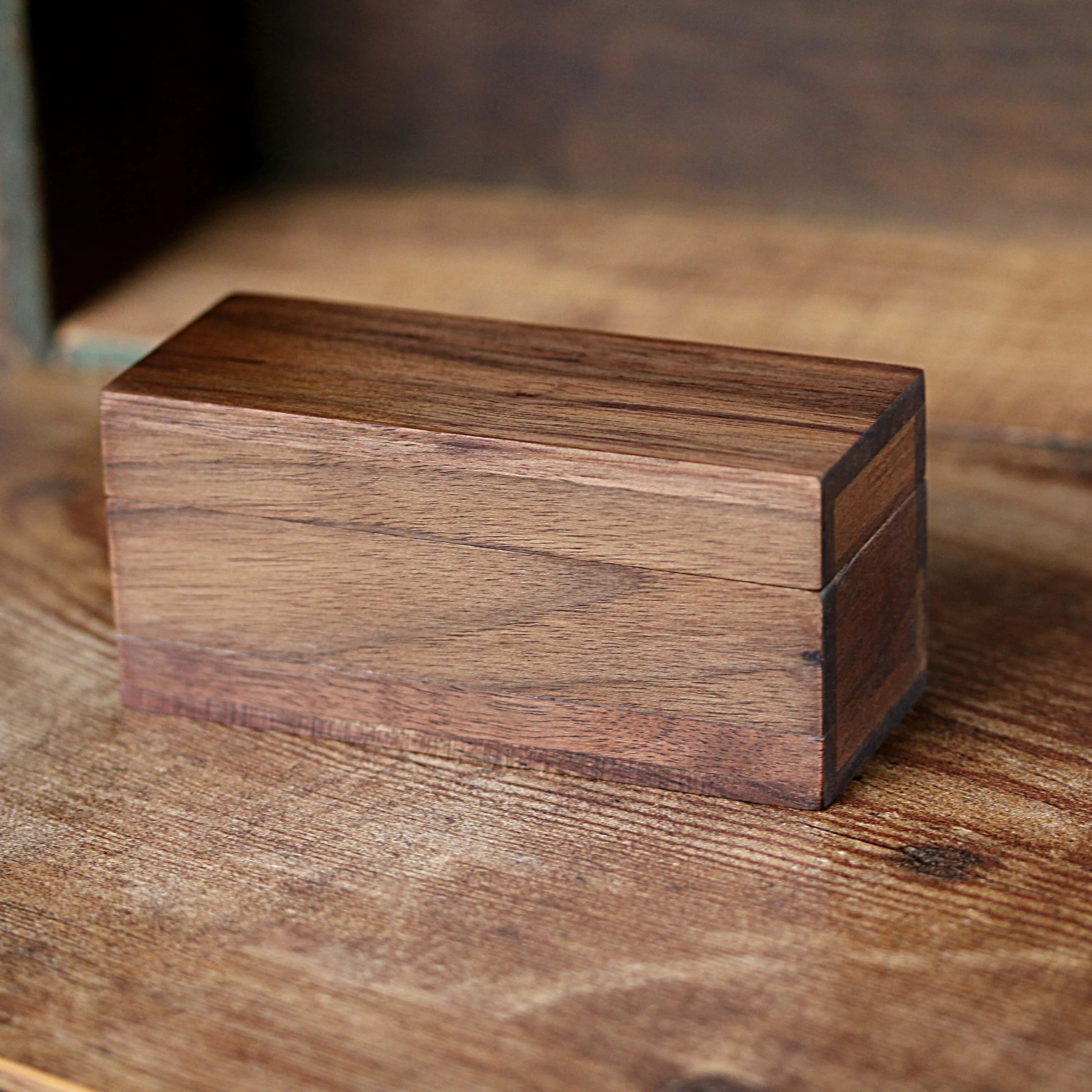 His and Her Magnetic Wooden Ring Box - Personalize