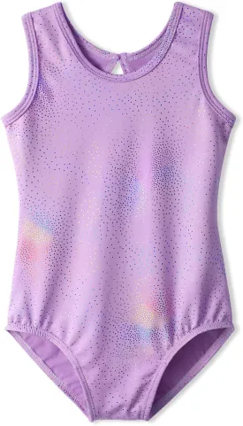 HOZIY Leotards for Girls Ballet Gymnastics Sleeveless Long Sleeve Colorful Sparkles Aqua Blue Pink Purple Solid