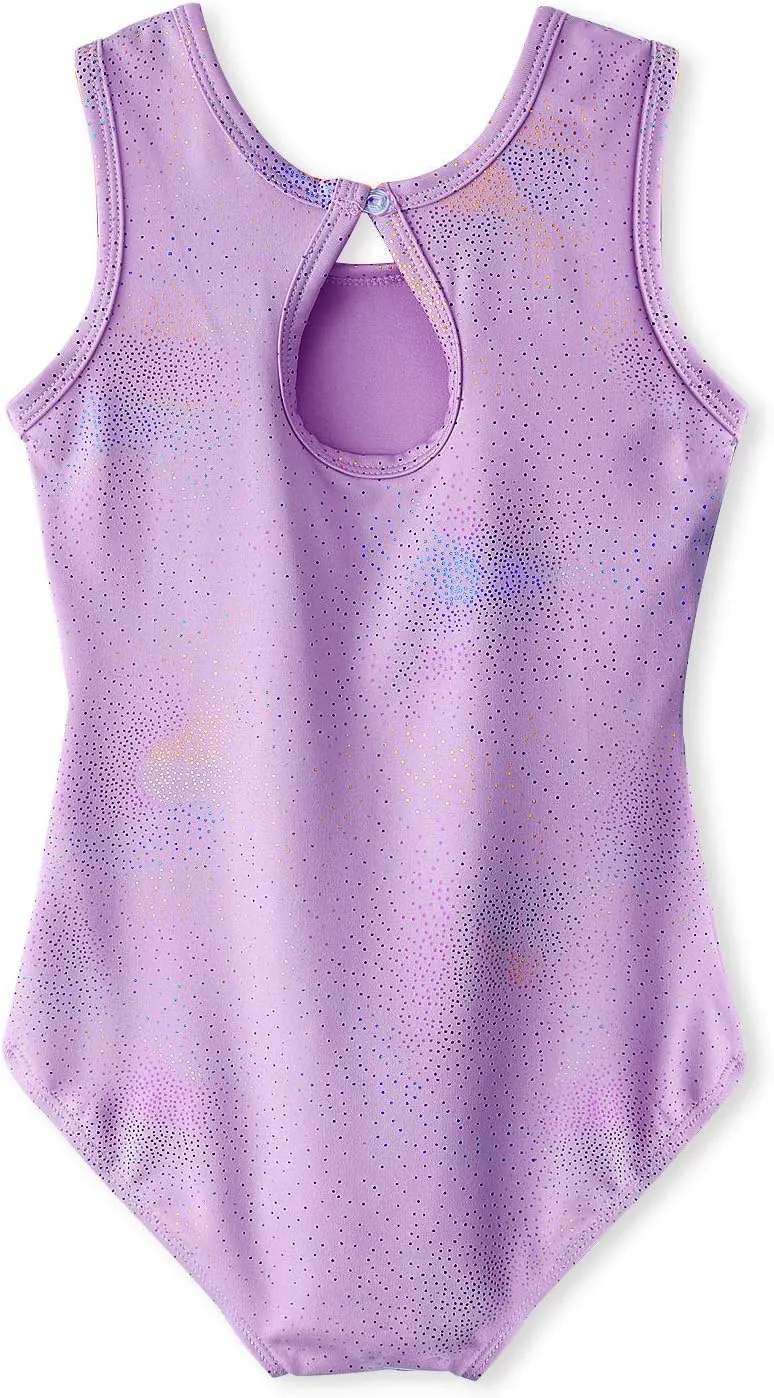 HOZIY Leotards for Girls Ballet Gymnastics Sleeveless Long Sleeve Colorful Sparkles Aqua Blue Pink Purple Solid