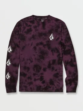 Iconic Stone Dye Long Sleeve Tee - Mulberry