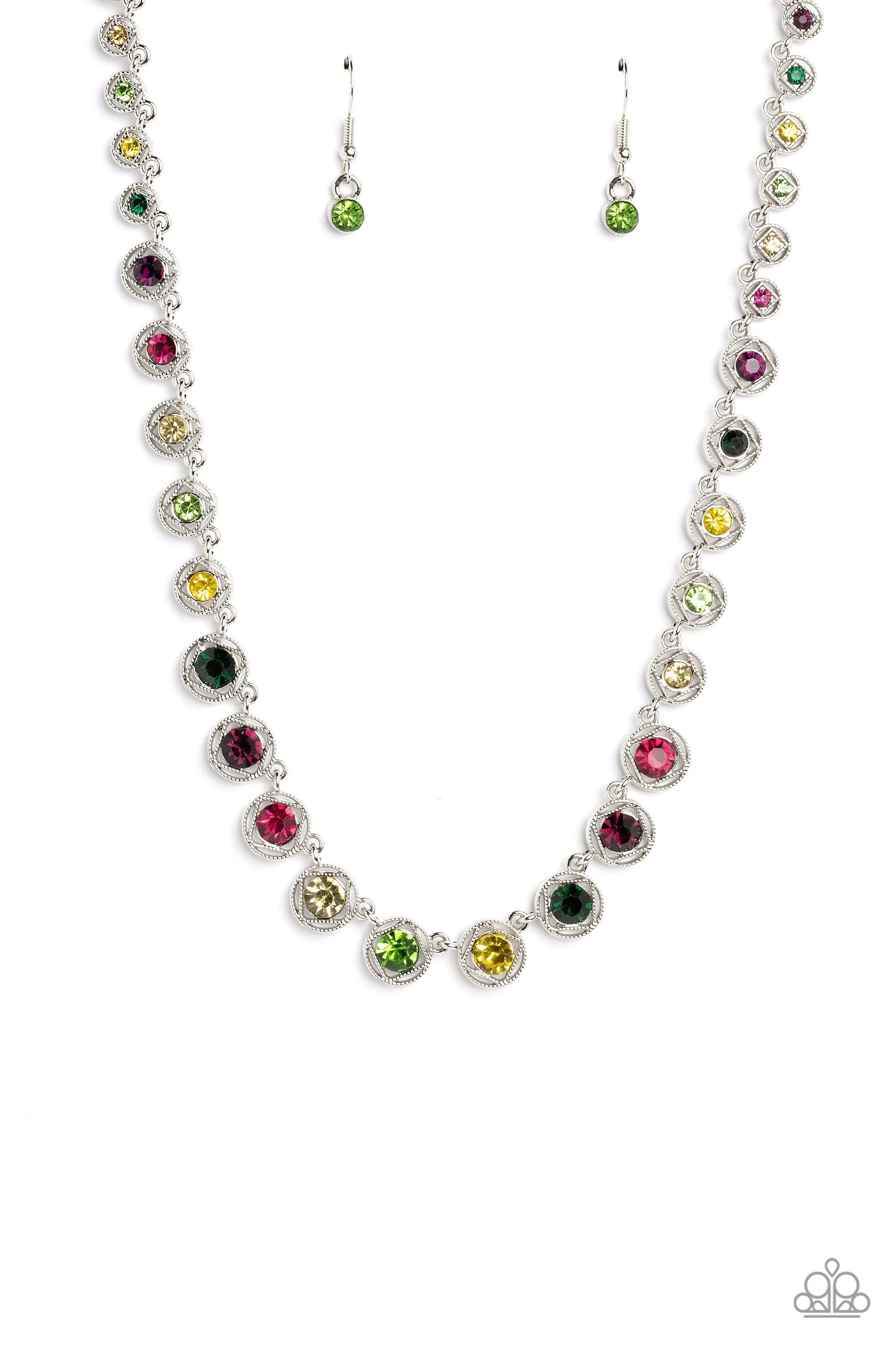 Kaleidoscope Charm Multi Necklace - Paparazzi Accessories