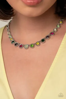 Kaleidoscope Charm Multi Necklace - Paparazzi Accessories