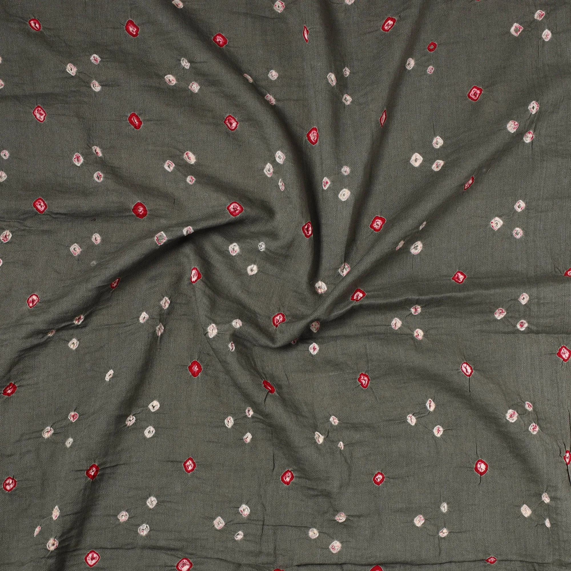 Kutch Bandhani Tie-Dye Satin Cotton Precut Fabric 12