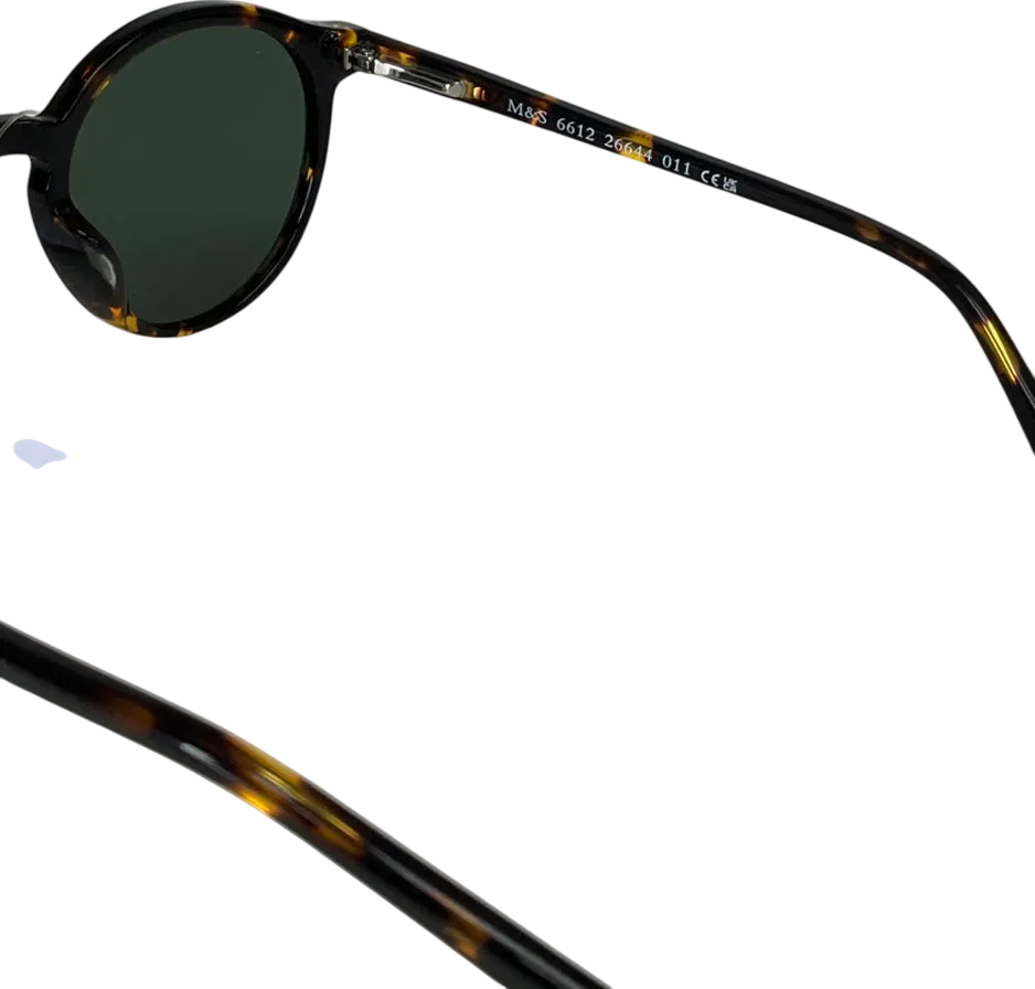 M&S Brown Round Preppy Sunglasses One Size