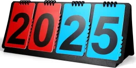 Manual Flip Scoreboard, Portable Multi-Sport Scoreboard Flipper with Detachable Numbers, 4-Digit Counter Score Keeper for Basketball/Baseball/Volleyball/Soccer