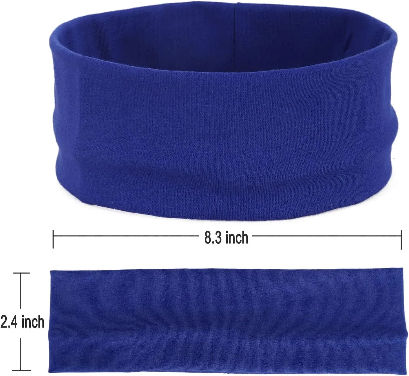MapofBeauty 3 Pack Yoga Headbands Stretchy Cotton Head Band Hairwarp Sports Running Exercise Gym