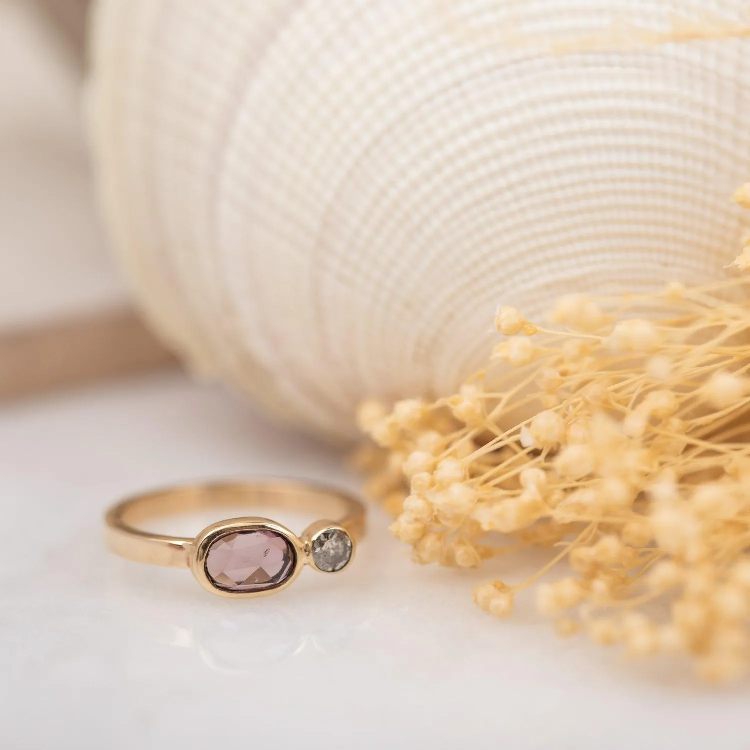Maria - Spinel & Salt and Pepper Diamond