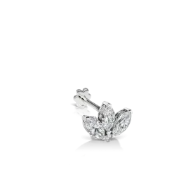 Maria Tash Diamond Engraved Lotus Threaded Stud Earring