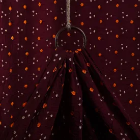 Maroon - Kutch Tie-Dye Cotton Bandhani Fabric 21