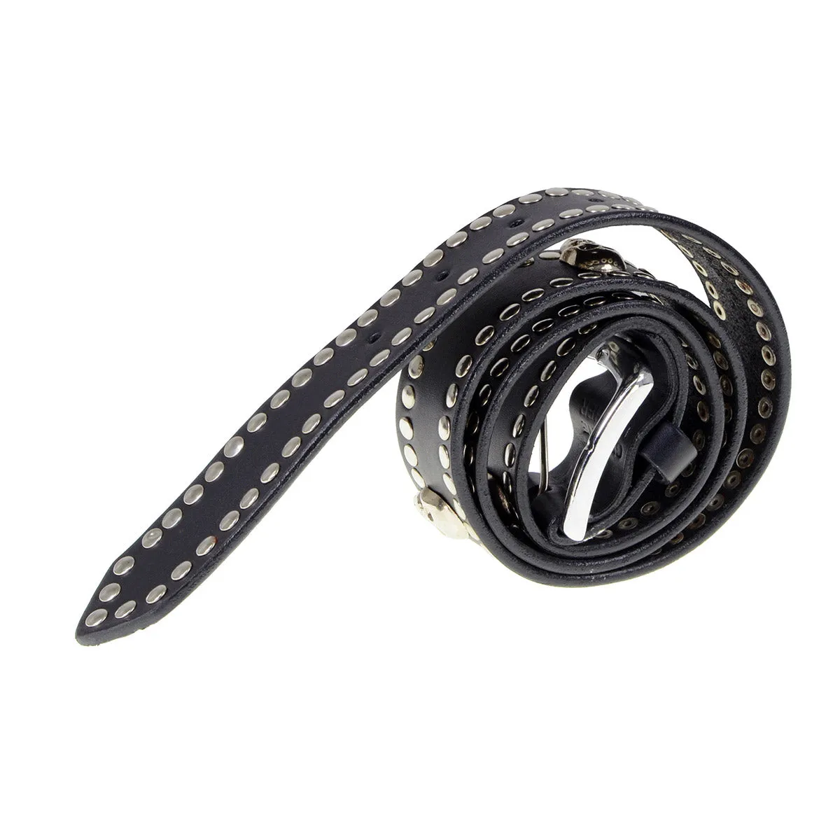Milwaukee Leather MP7103 Men's Black Studs and Skulls Genuine Leather