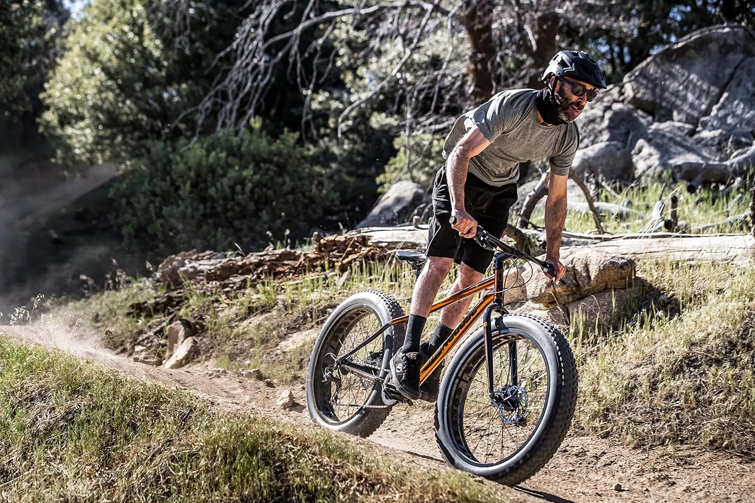 Mongoose Argus ST & Trail Fat Tire Mountain Bike for Adult Youth Men Women, 20 to 26-Inch Wheels, Mechanical Disc Brakes, Steel or Aluminum Frame and 7 or 16-Speed Options