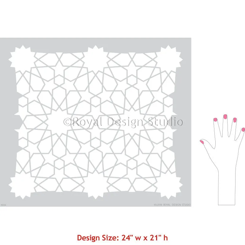 Moroccan Geometry Stencil