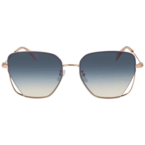 Moschino Ladies Gold Tone Rectangular Sunglasses