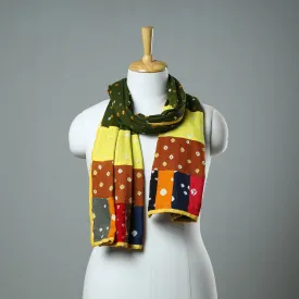 Multicolor - Patchwork Tie-Dye Cotton Bandhani Stole 22