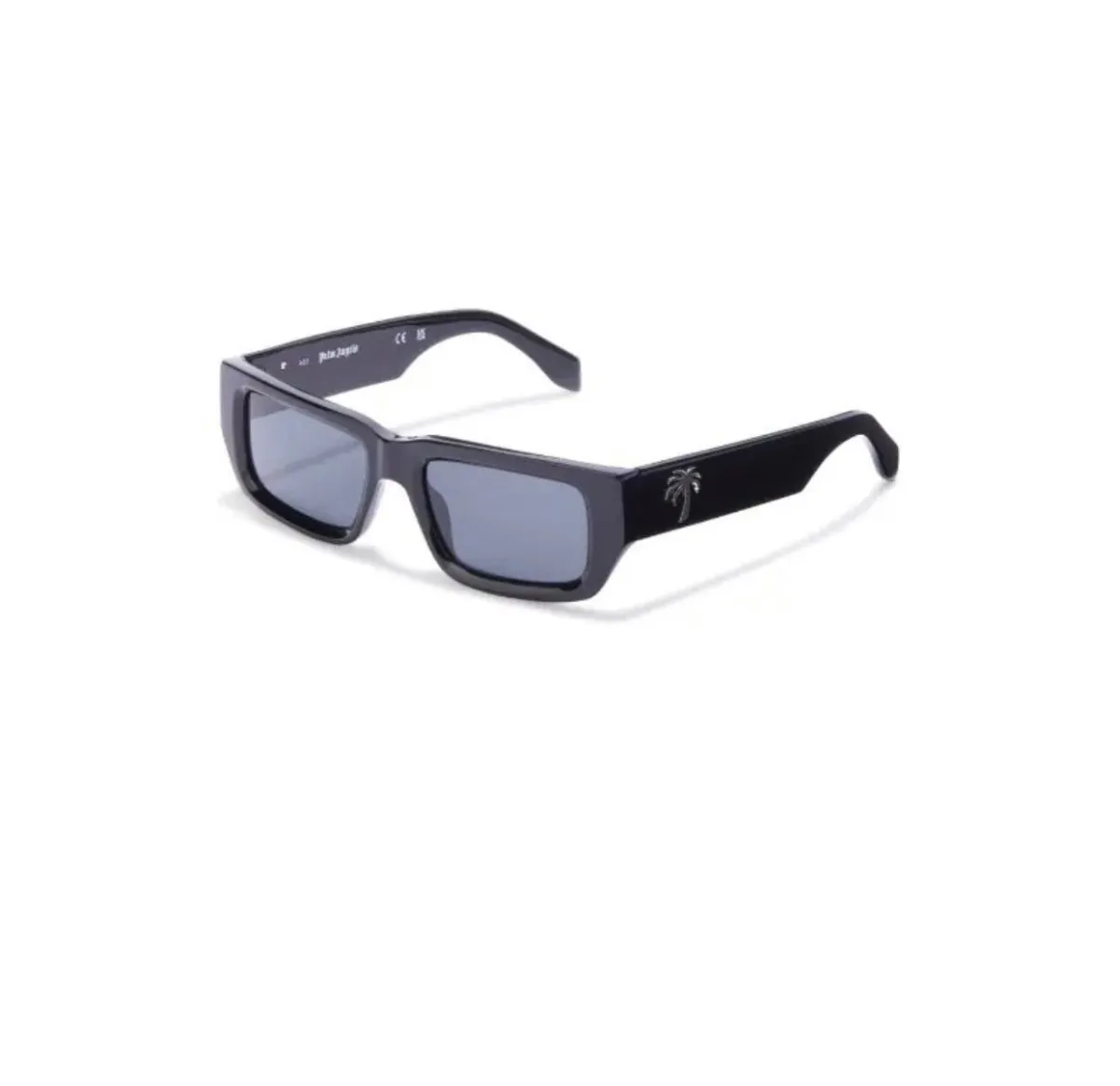 Palm Angels Sutter Rectangular Shape Sunglasses Black Dark Grey