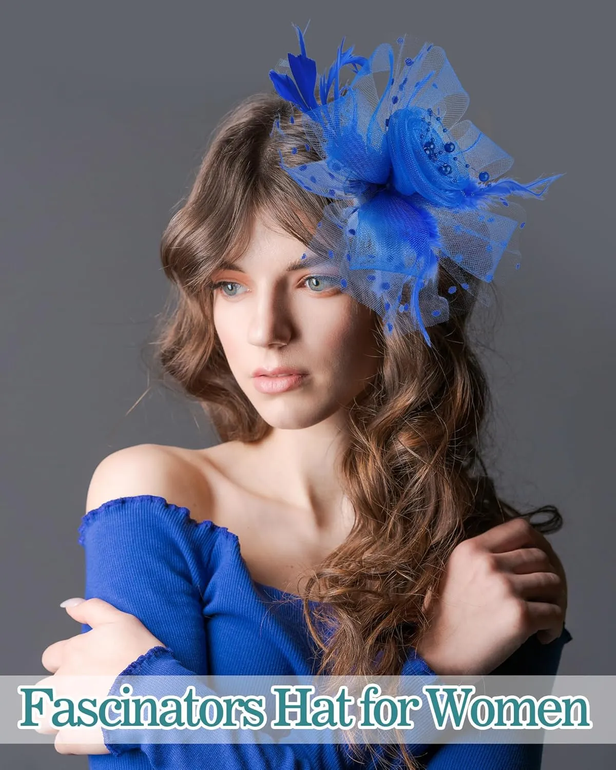 Patelai 8 Pieces Fascinators Hats for Tea Party Women Girls Flower Feathers Mesh Hat for Cocktail Party Church Wedding