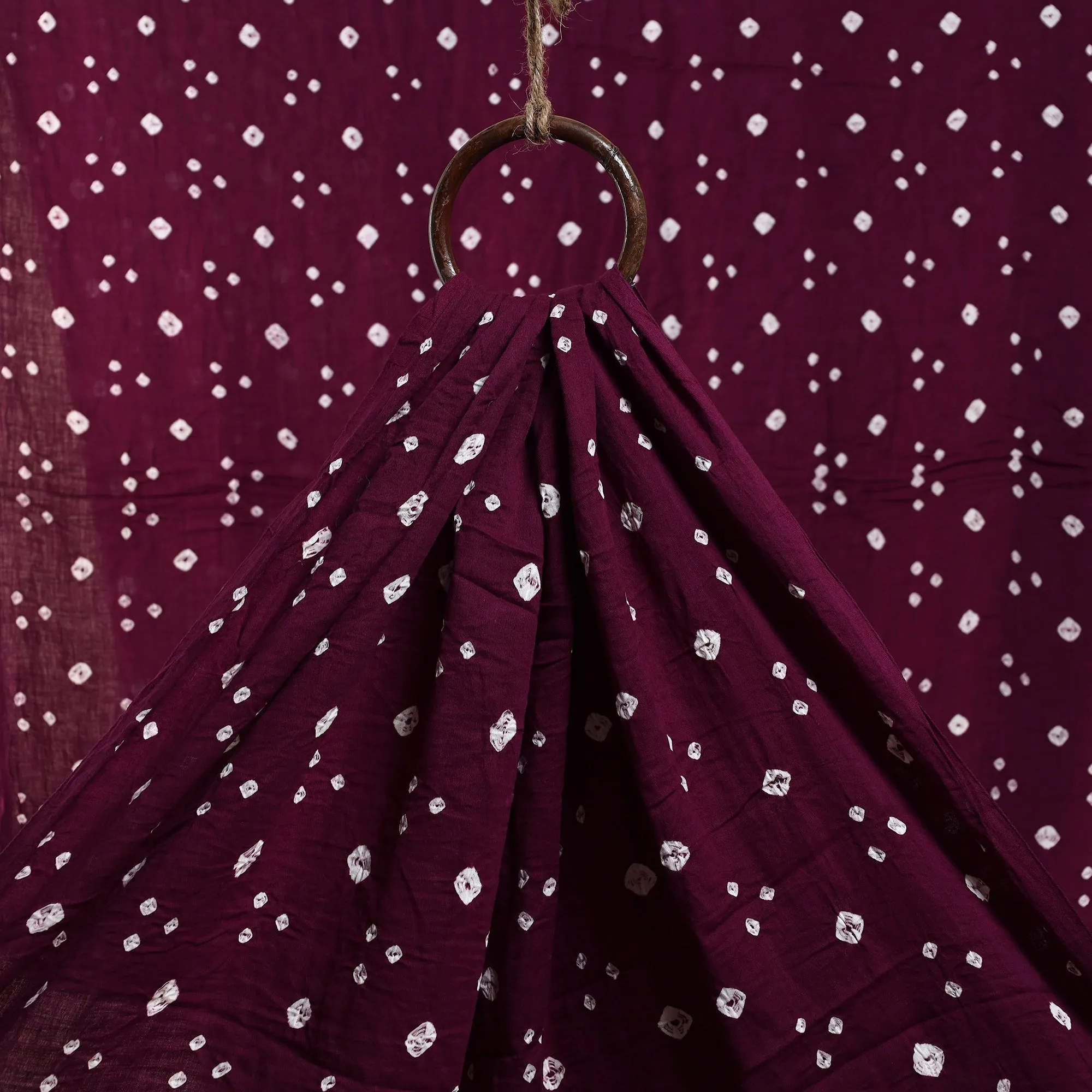 Purple - Kutch Tie-Dye Cotton Bandhani Fabric 18