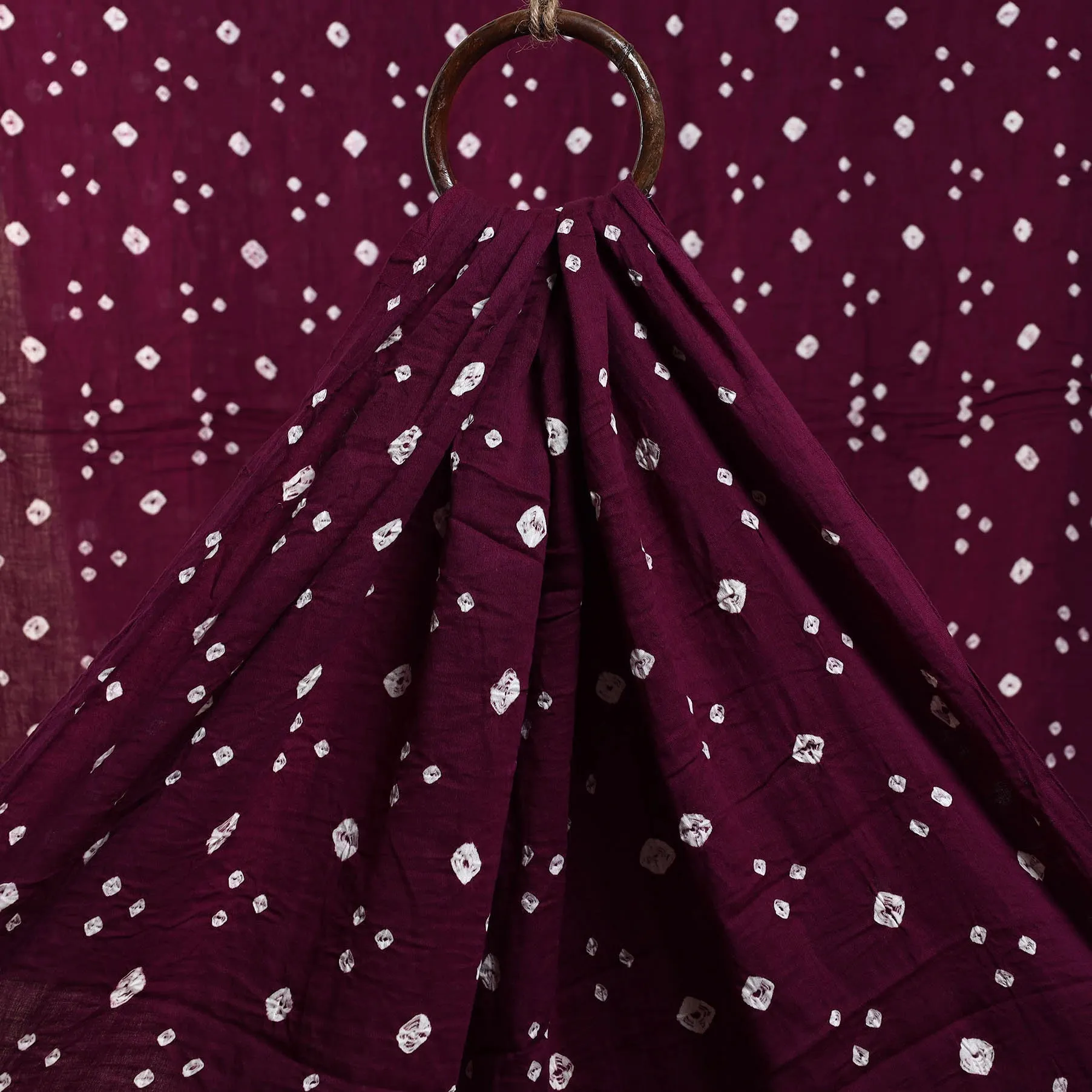 Purple - Kutch Tie-Dye Cotton Bandhani Fabric 18