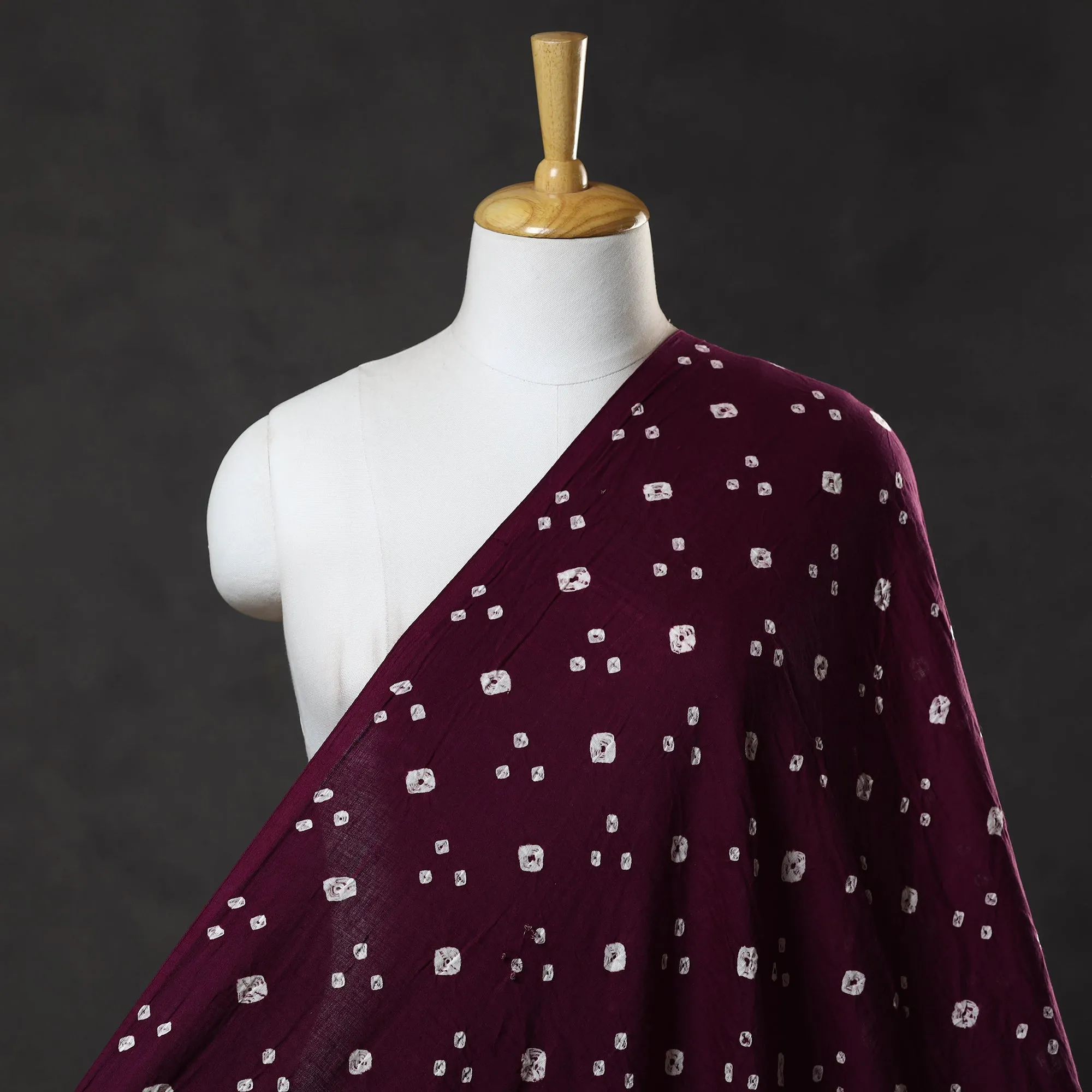 Purple - Kutch Tie-Dye Cotton Bandhani Fabric 18