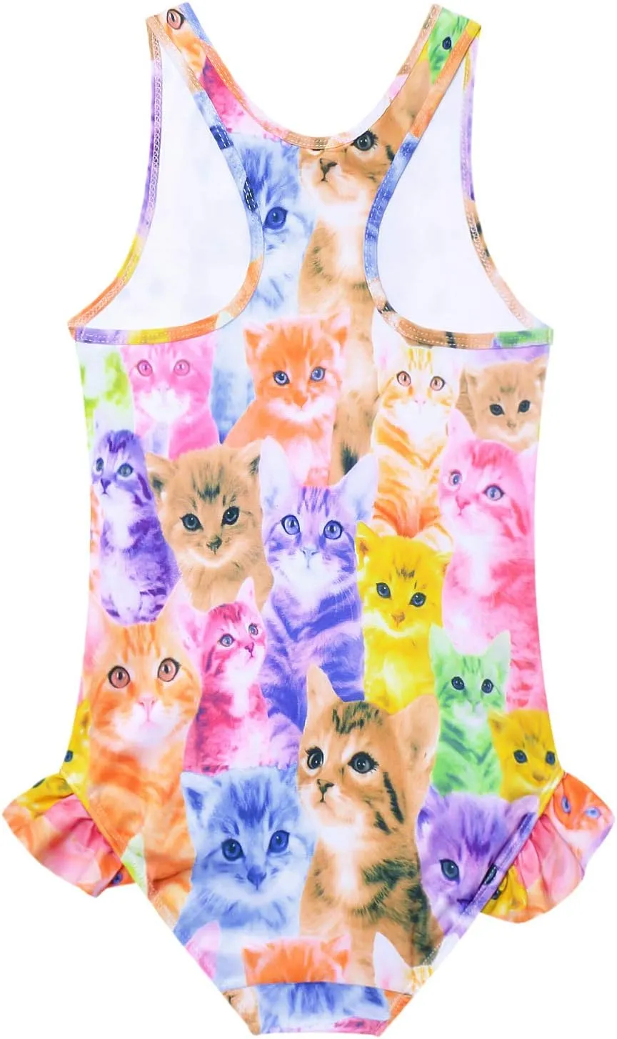 QPANCY Girls Swimsuits Unicorn Bathing Suits Toddler Kids One Piece Swimwear