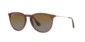 RAY BAN ERIKA TRANSPARENT DARK BROWN | BROWN GRADIENT POLARIZED