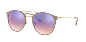 Ray-Ban Highstreet Non-Polarized Sunglasses - Light Brown/Violet Mirror Gradient