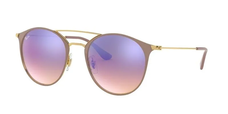 Ray-Ban Highstreet Non-Polarized Sunglasses - Light Brown/Violet Mirror Gradient