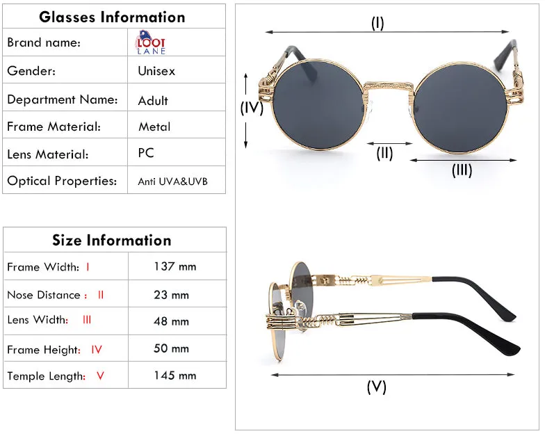 Round Steampunk Sunglasses