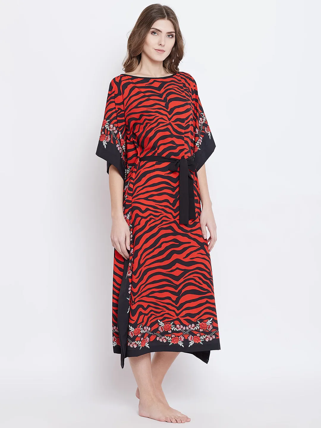 Scarlet Tiger Animal Print Kaftan - (Clearance - Final Sale)