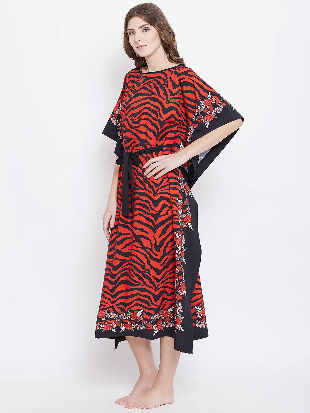 Scarlet Tiger Animal Print Kaftan - (Clearance - Final Sale)