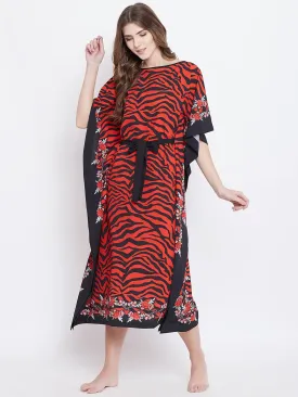 Scarlet Tiger Animal Print Kaftan - (Clearance - Final Sale)