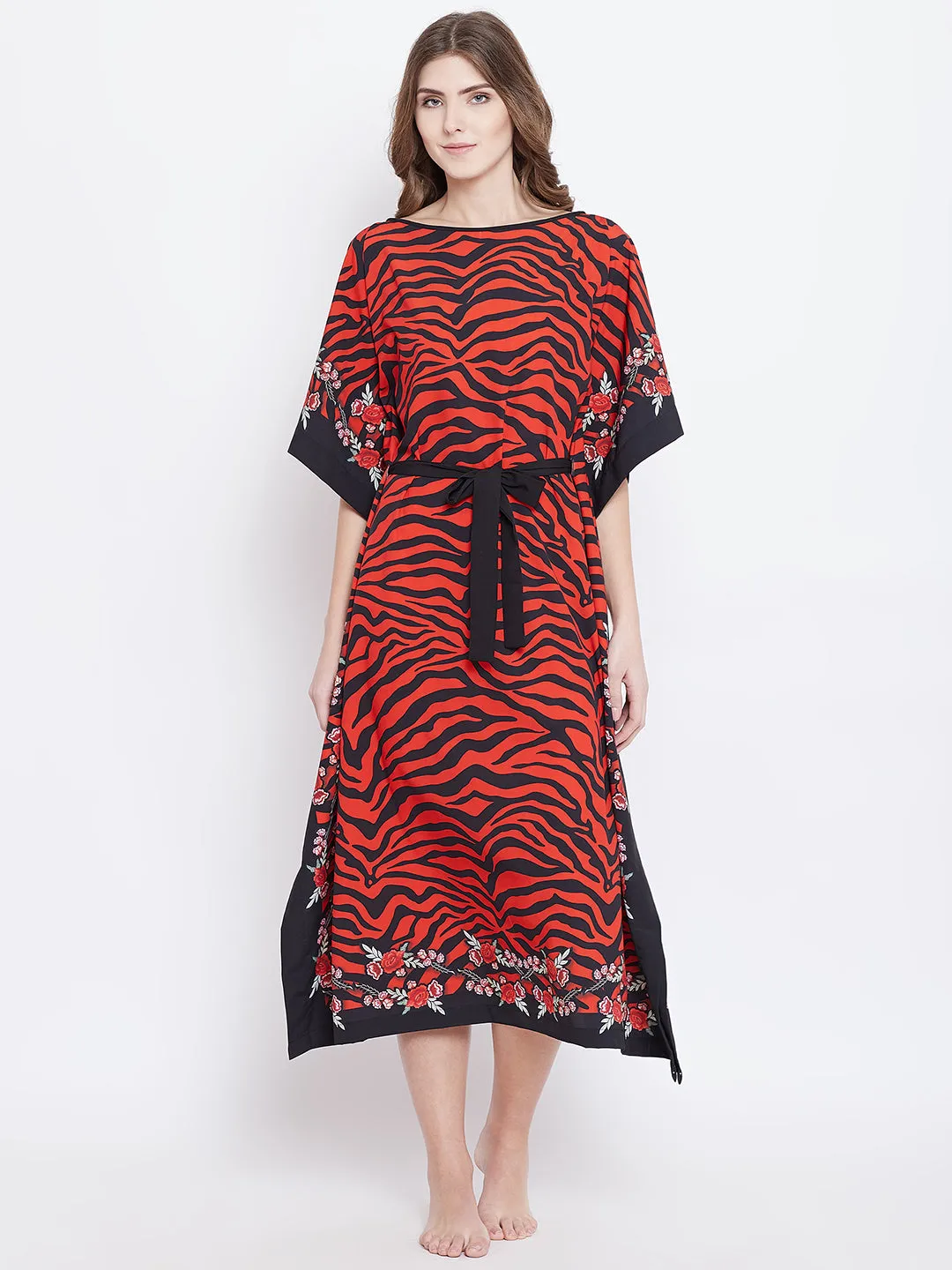 Scarlet Tiger Animal Print Kaftan - (Clearance - Final Sale)